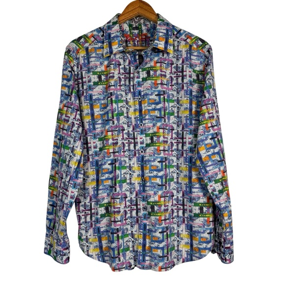 Robert Graham Paisley Button Up Long Sleeve Shirt Multicolor Men's Size X-Large - Picture 1 of 7